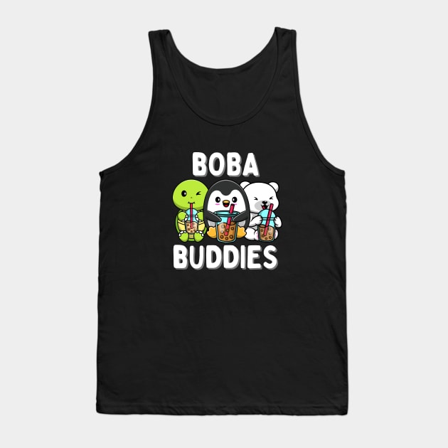 Boba Buddies - Cute Animals Tank Top by Designs by Niklee